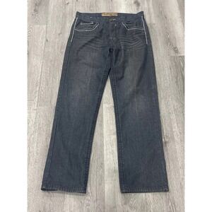 Vintage SOUTHPOLE PREMIUM Denim Jeans Y2K Baggy Embroidered Skater Pants 36x33‎
